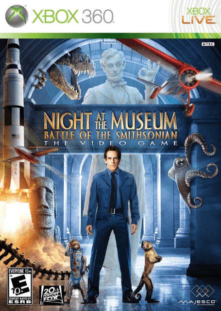 Night at the Museum Battle of the Smithsonian box art for Xbox 360
